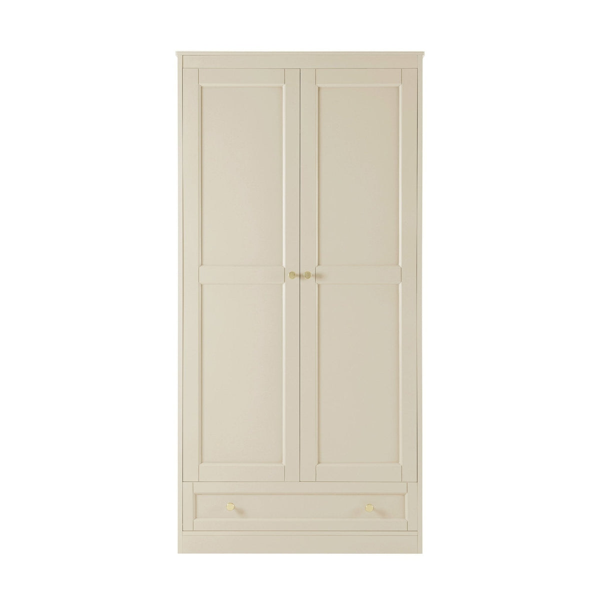 Armoire 2 portes avec tiroir - Crème