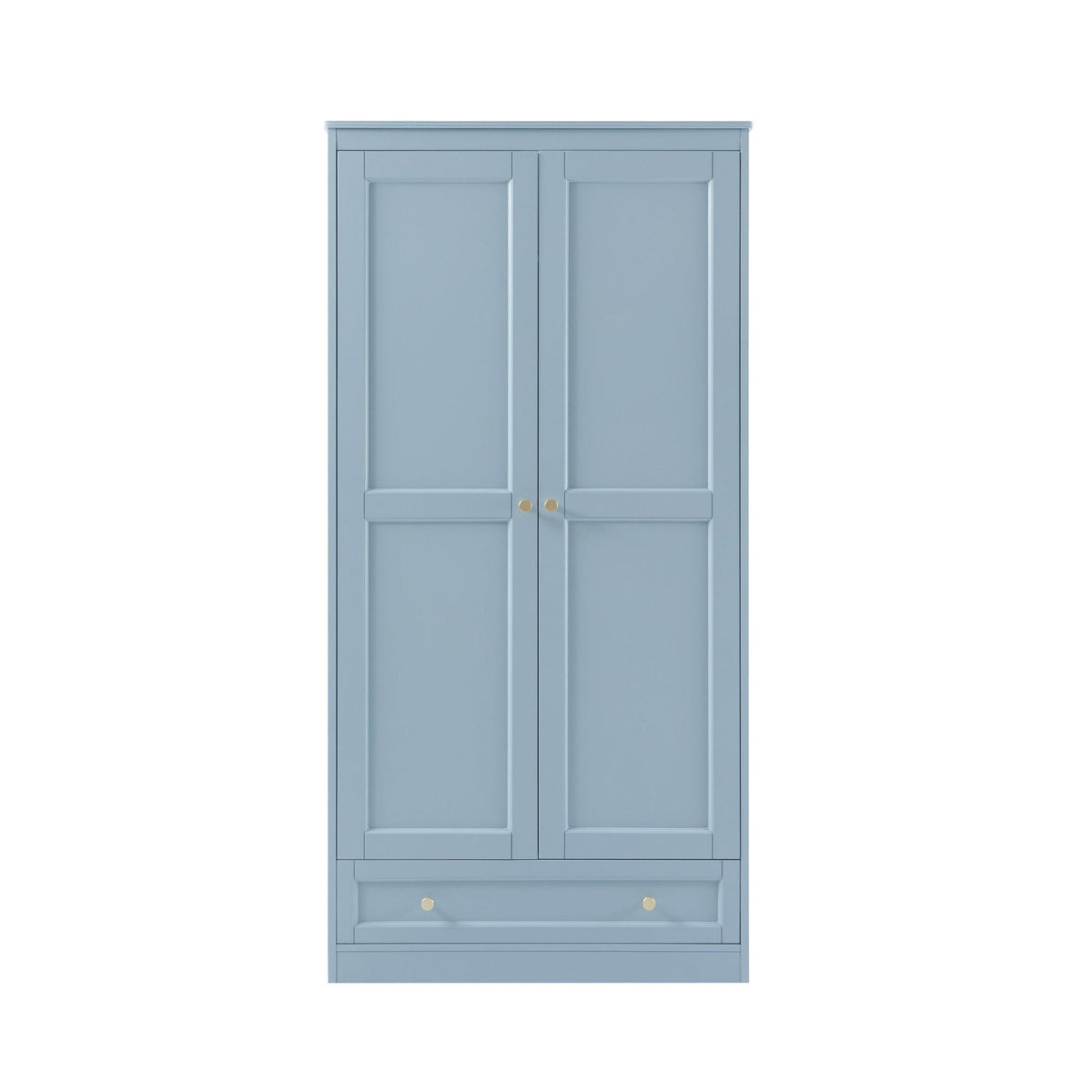 Armoire 2 portes avec tiroir - Bleu ciel