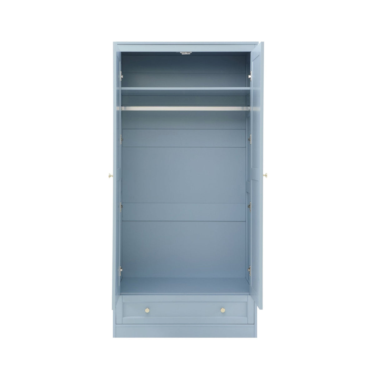 Armoire 2 portes avec tiroir - Bleu ciel