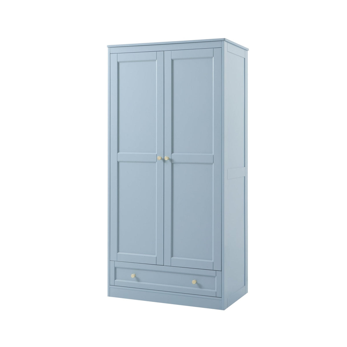 Armoire 2 portes avec tiroir - Bleu ciel