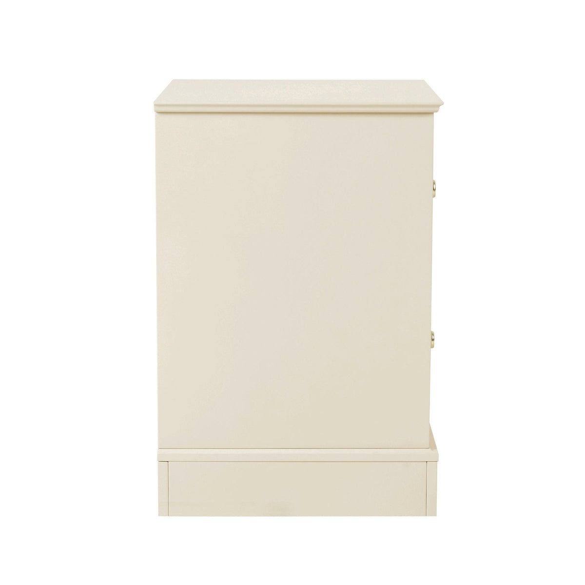 Table de chevet 2 tiroirs - Crème