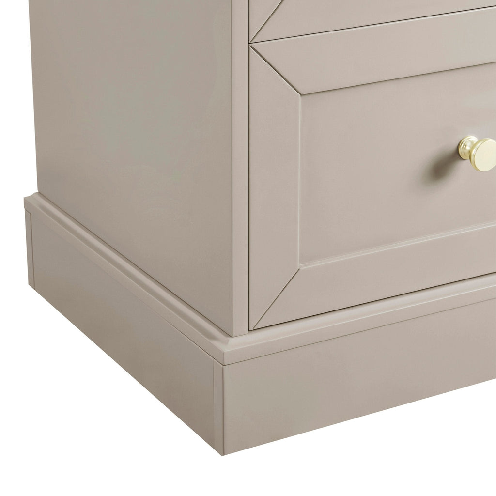 Table de chevet 2 tiroirs - Taupe