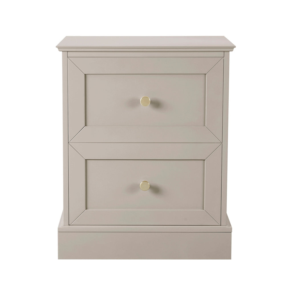Table de chevet 2 tiroirs - Taupe