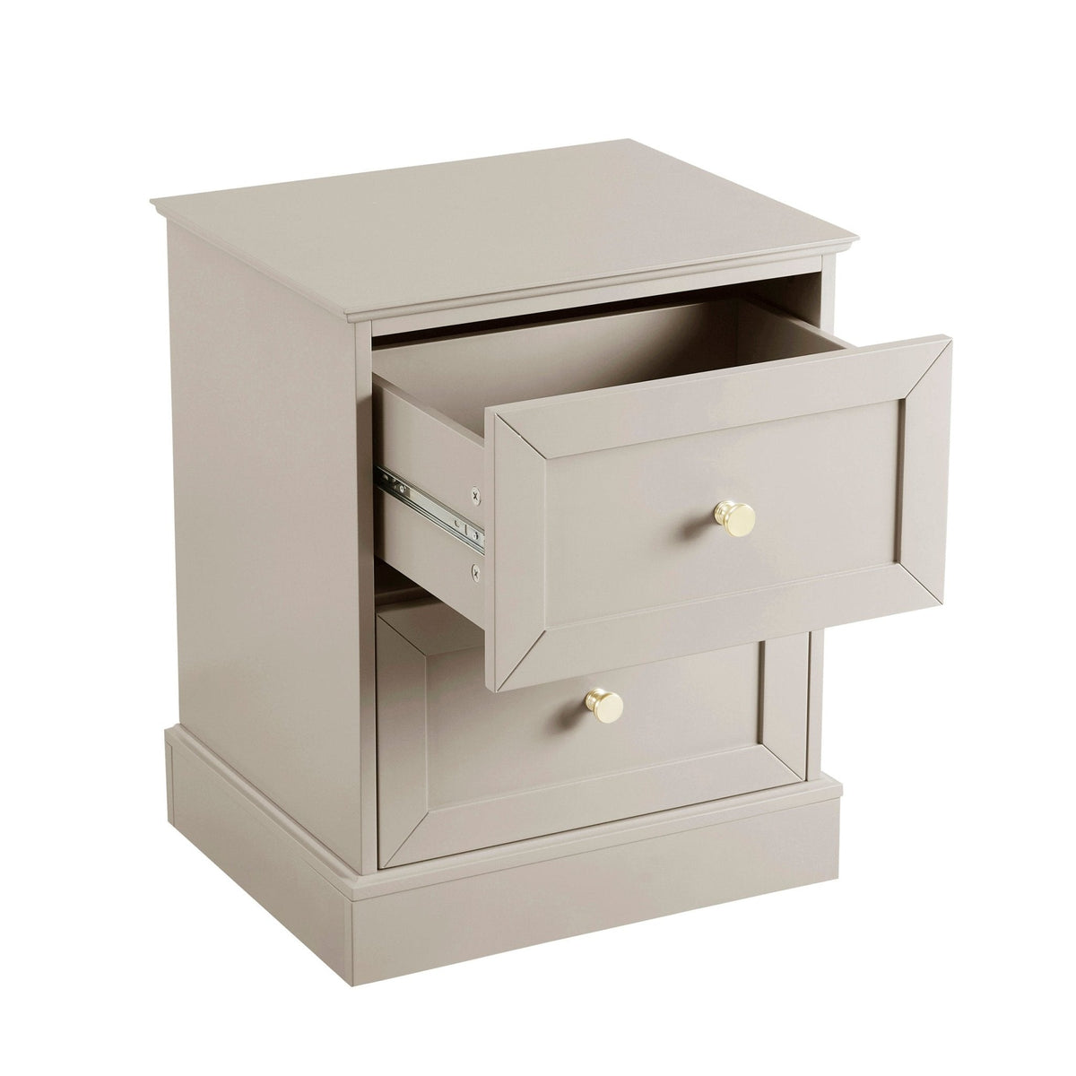 Table de chevet 2 tiroirs - Taupe