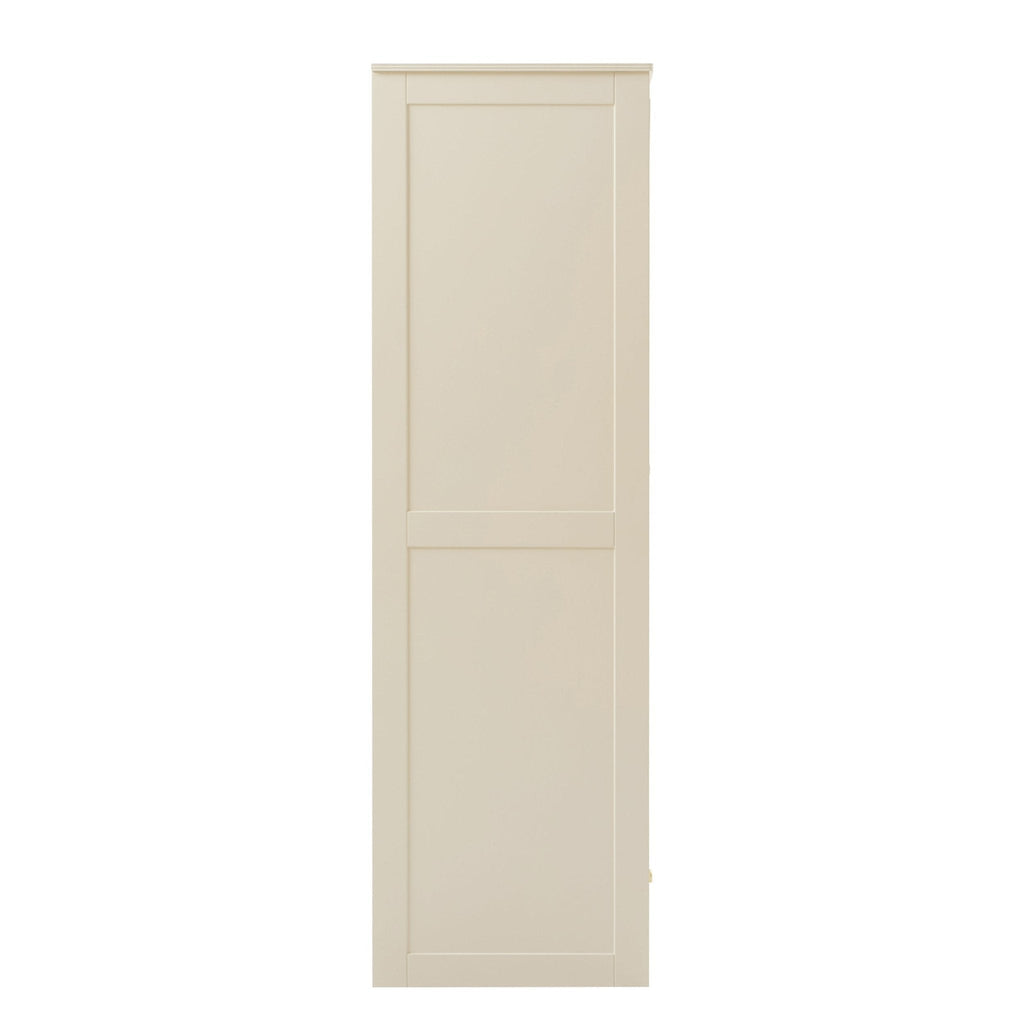 Armoire 3 portes avec tiroirs - Crème