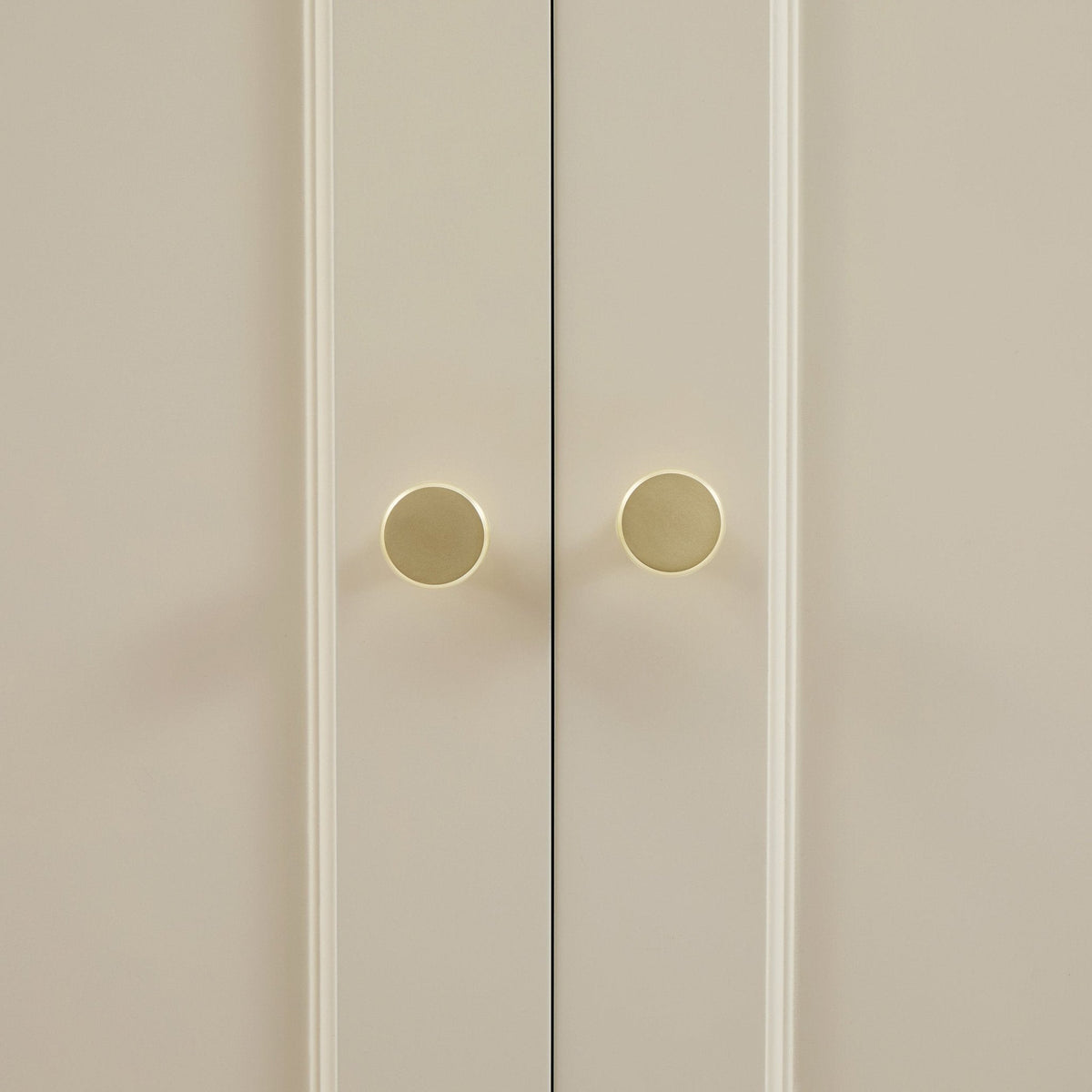 Armoire 3 portes avec tiroirs - Crème
