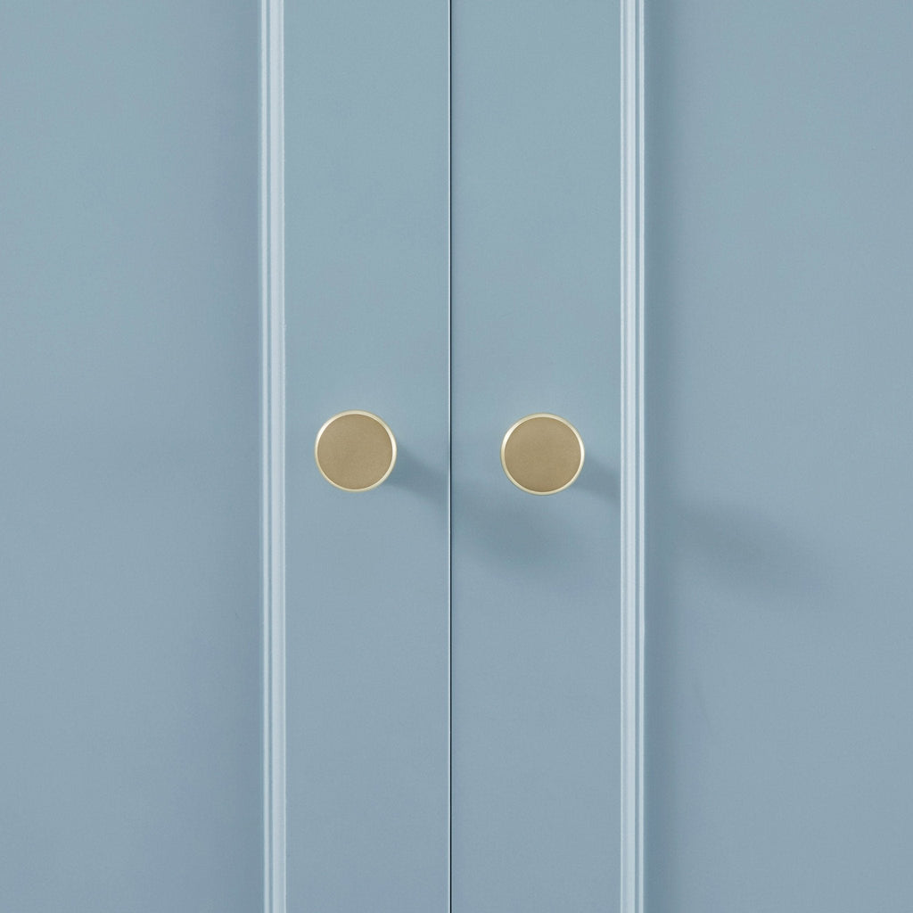 Armoire 3 portes avec tiroirs - Bleu ciel