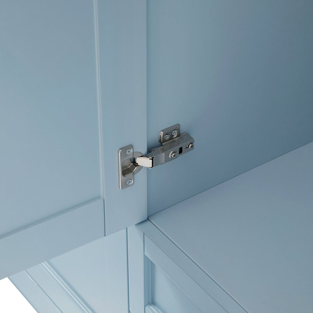 Armoire 3 portes avec tiroirs - Bleu ciel