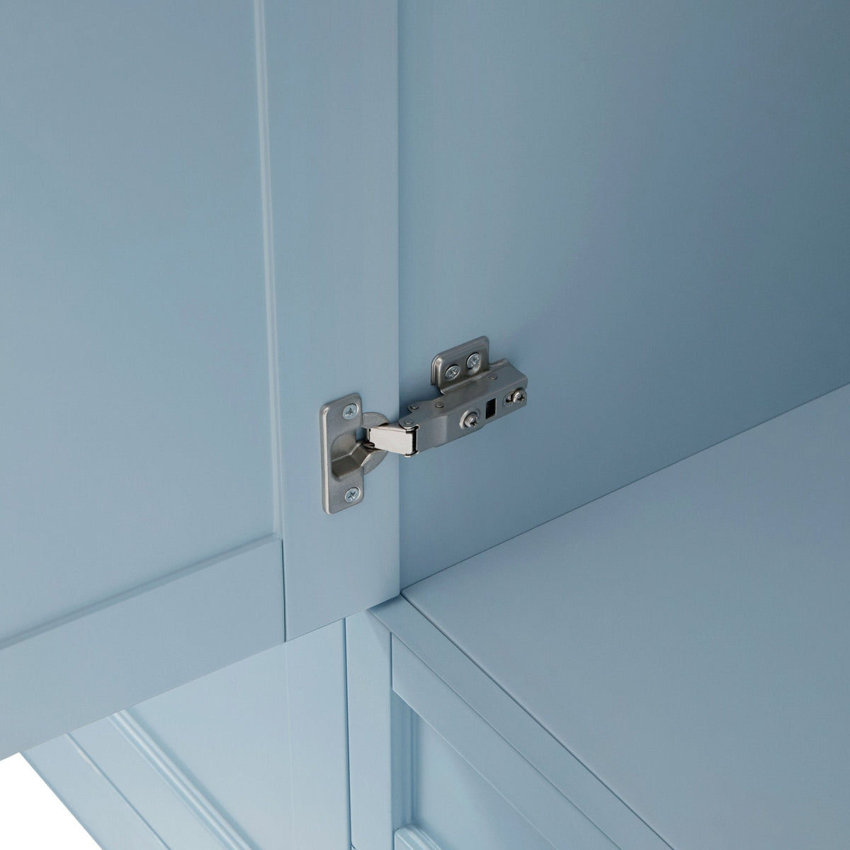 Armoire 3 portes avec tiroirs - Bleu ciel