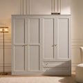 Armoire 4 portes avec tiroirs - Taupe
