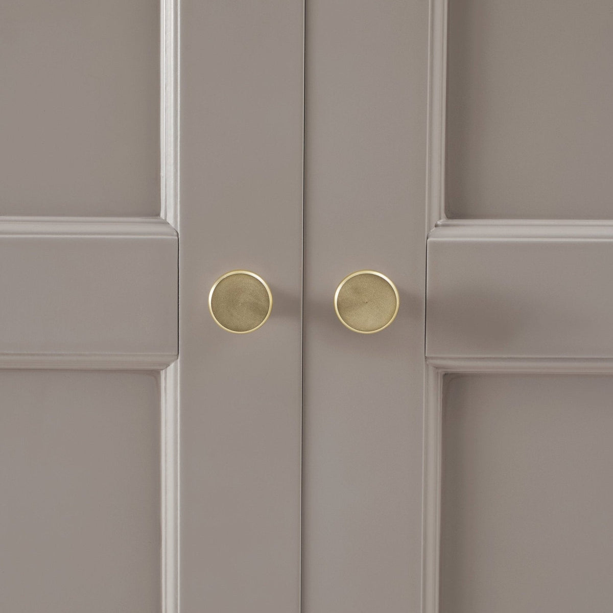 Armoire 4 portes avec tiroirs - Taupe