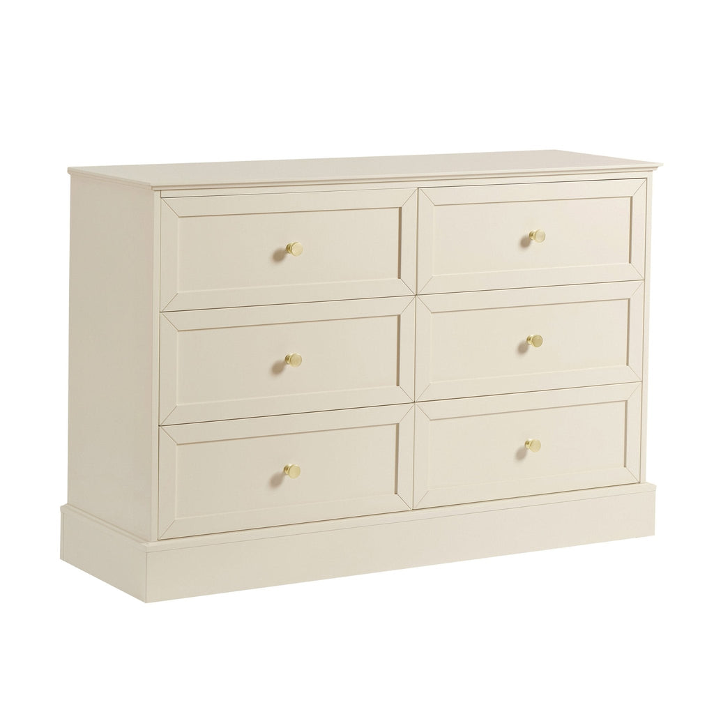Commode 6 tiroirs - Crème