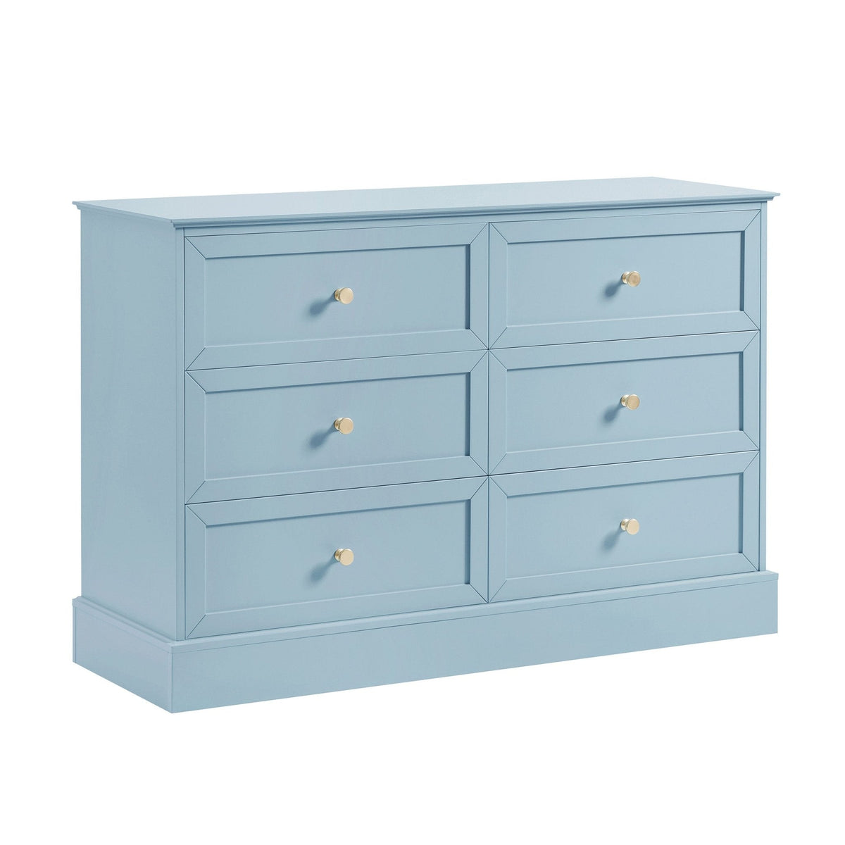 Commode à 6 tiroirs - Bleu ciel