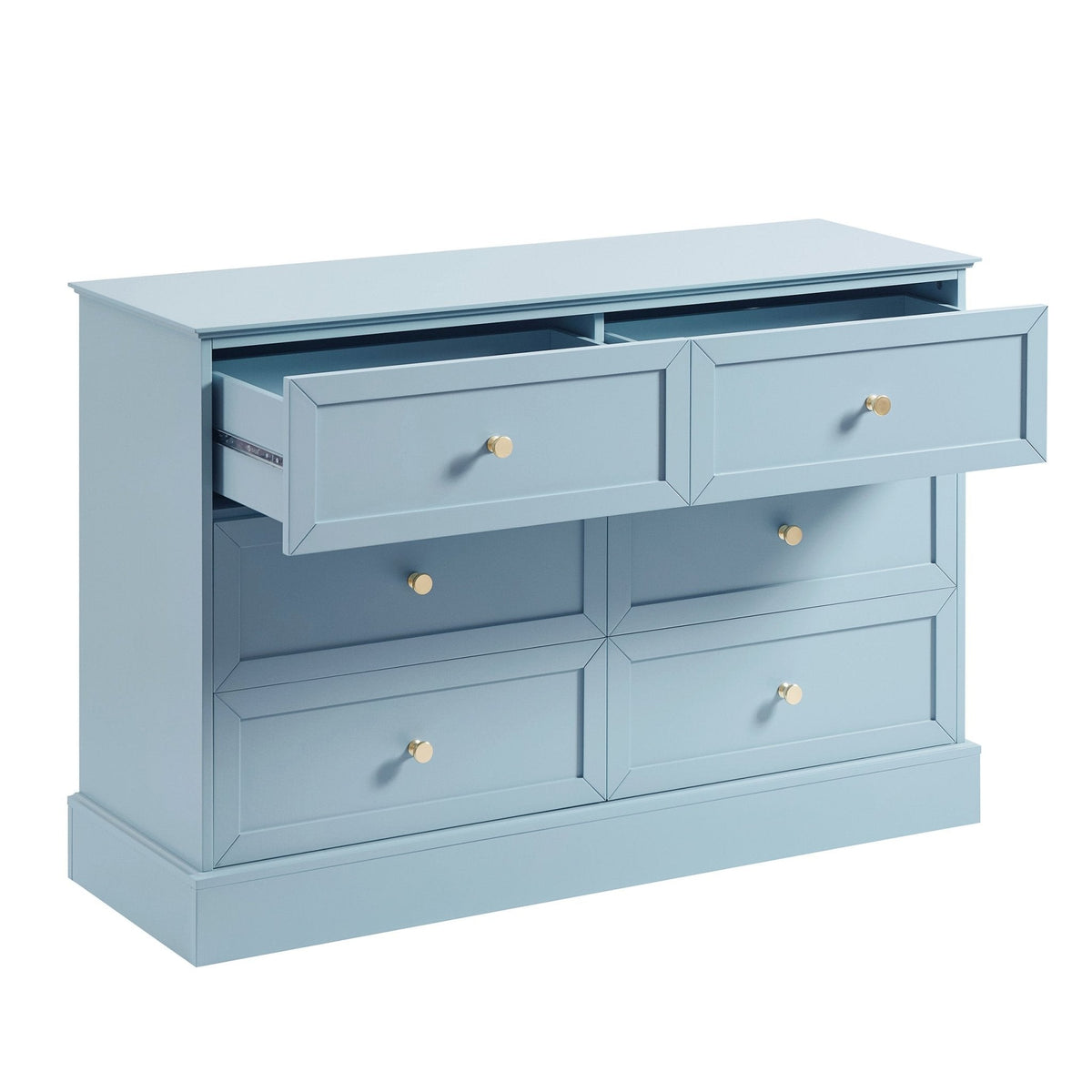 Commode à 6 tiroirs - Bleu ciel