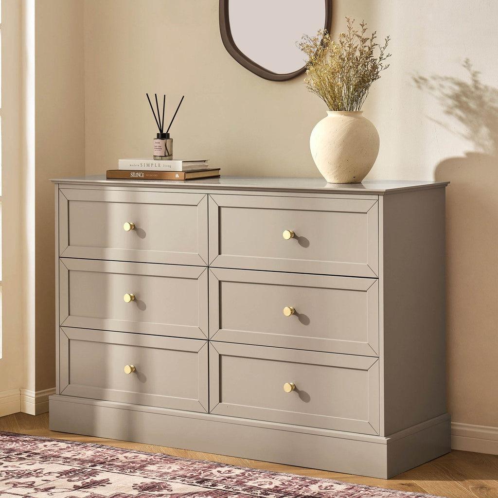 Commode 6 tiroirs - Taupe