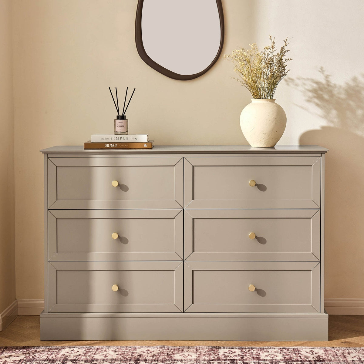 Commode 6 tiroirs - Taupe