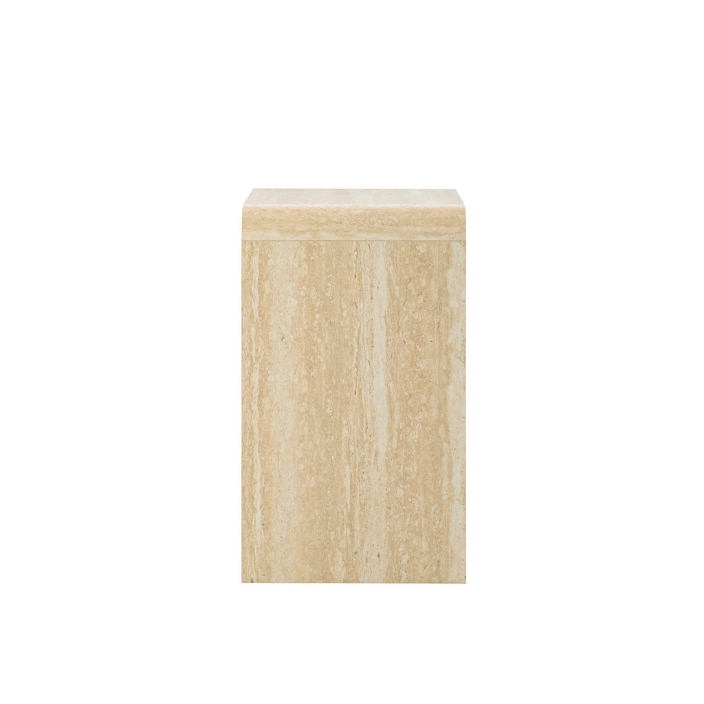Table d'appoint - Effet travertin