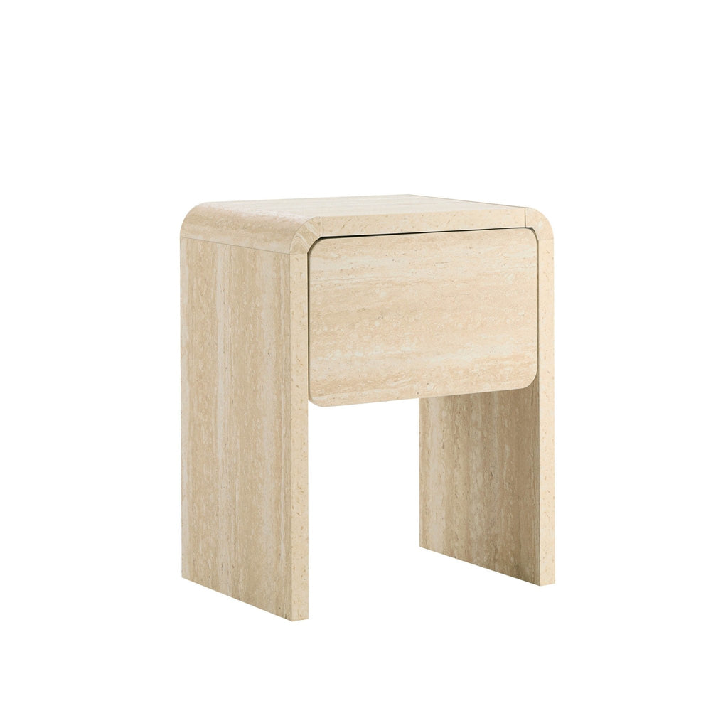 Table d'appoint - Effet travertin