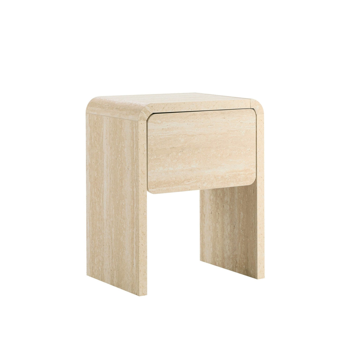 Table d'appoint - Effet travertin
