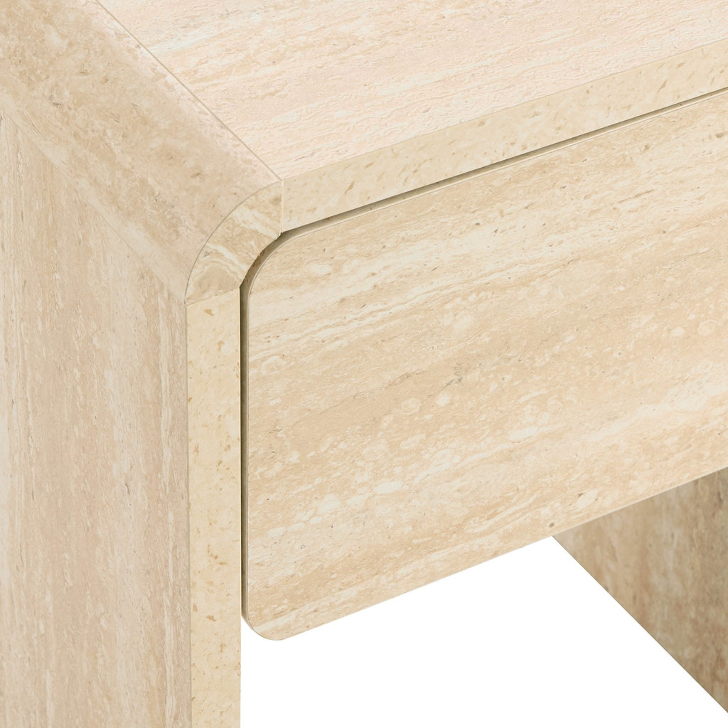 Table d'appoint - Effet travertin