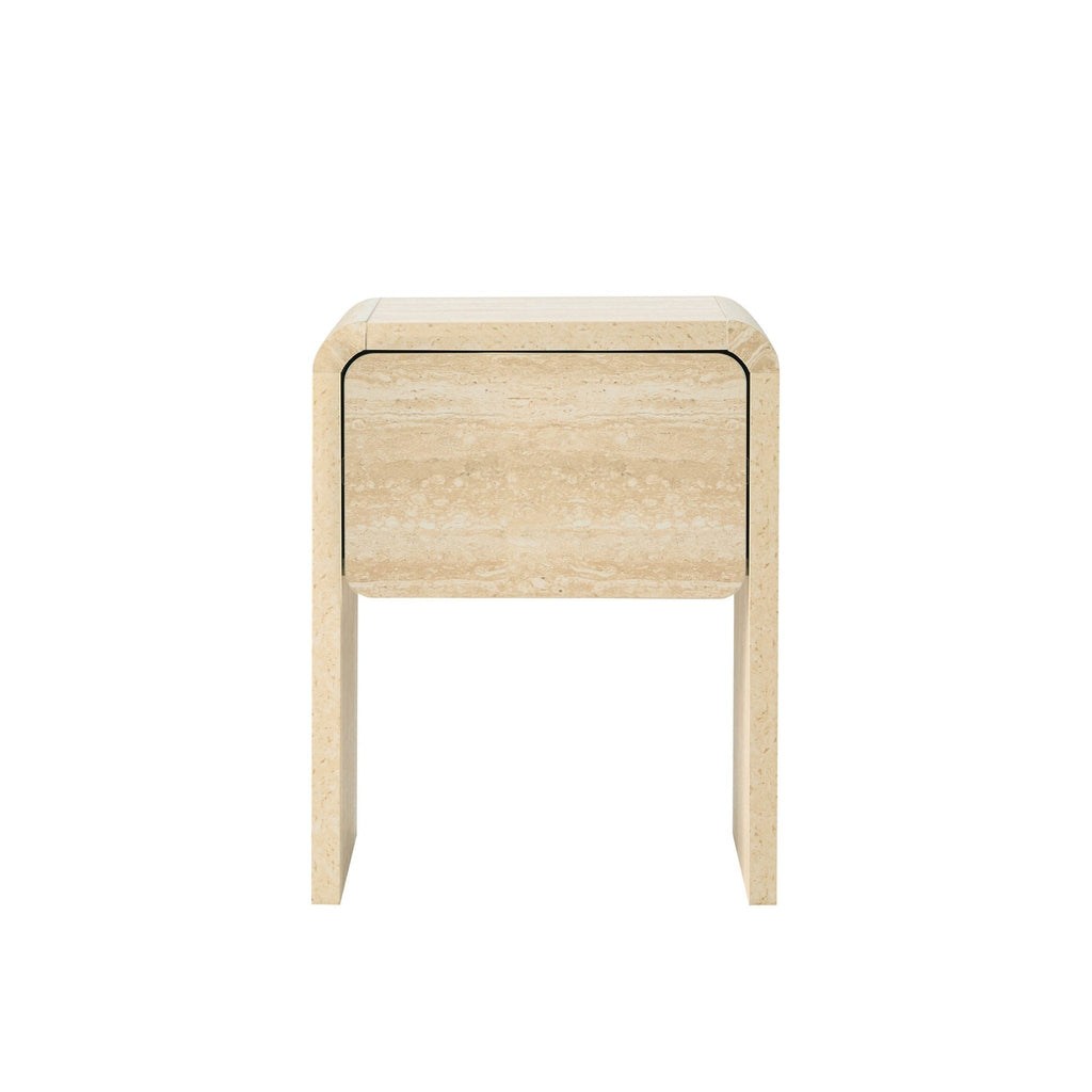 Table d'appoint - Effet travertin