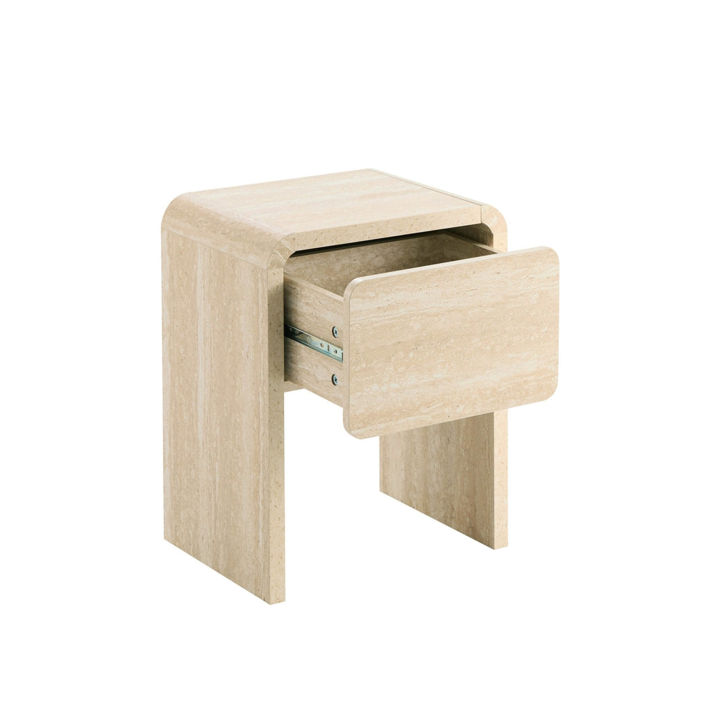 Table d'appoint - Effet travertin