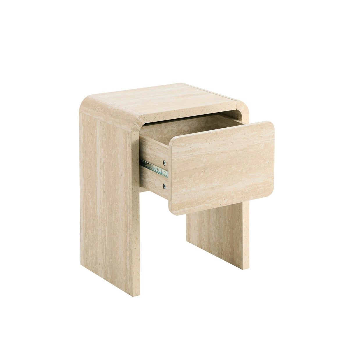 Table d'appoint - Effet travertin