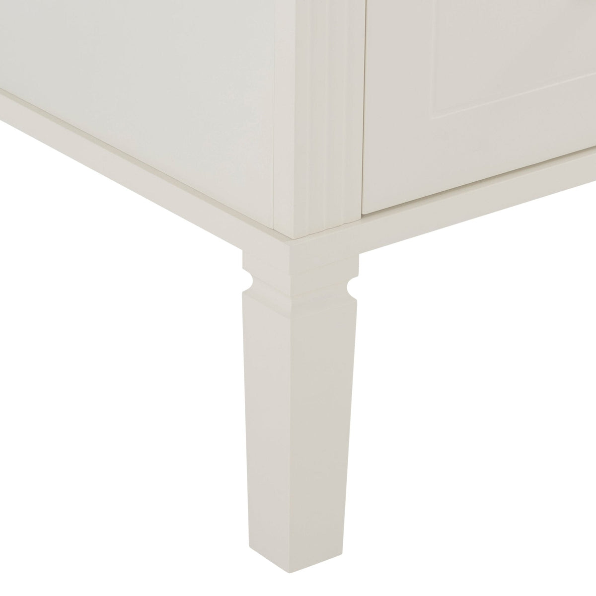 Table de chevet 2 tiroirs - Crème