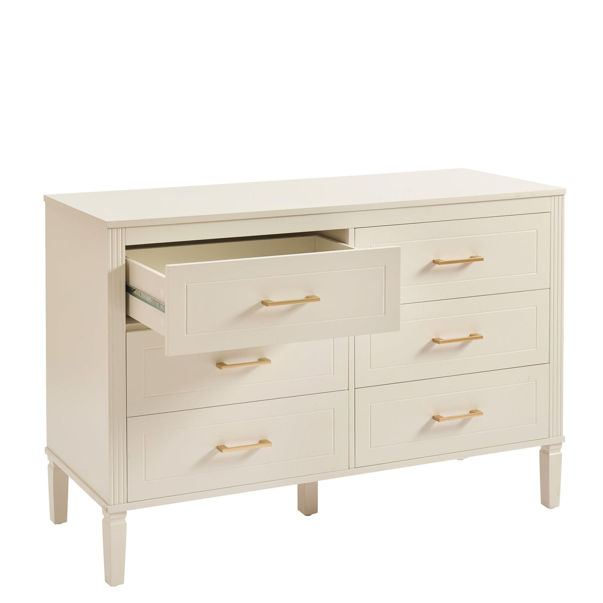 Commode 6 tiroirs - Crème