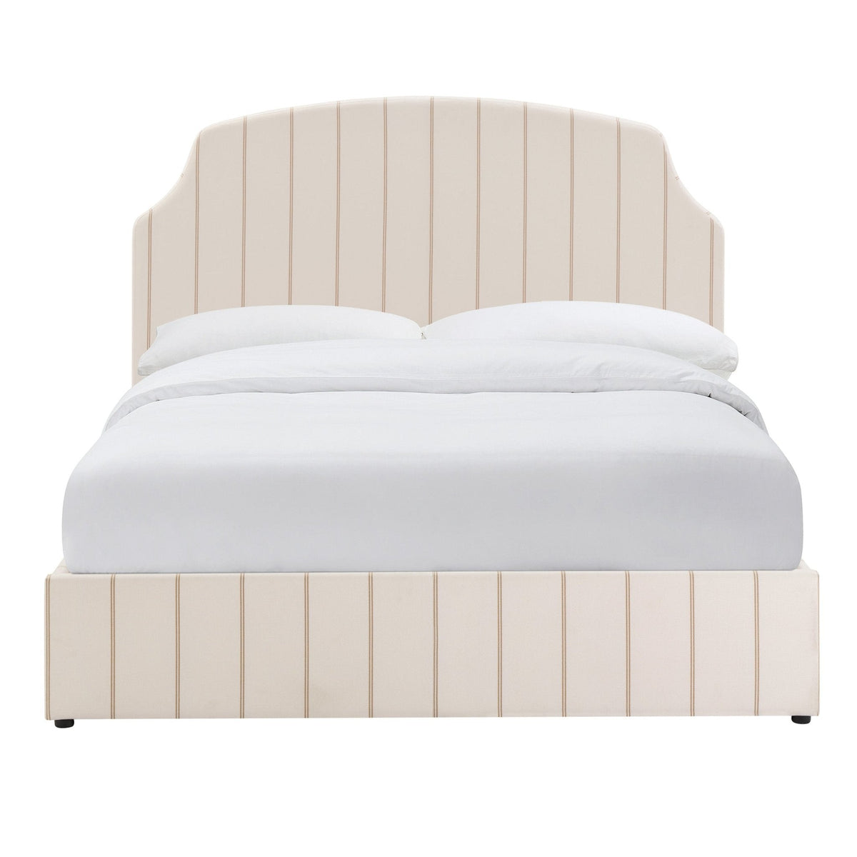 Lit de rangement - Fines rayures naturelles